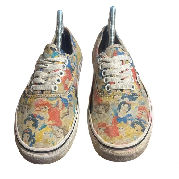 VANS x Disney Princess Canvas Sneakers Women's Lace-up Multicolor Low Top Size 8 - Picture 3 of 8